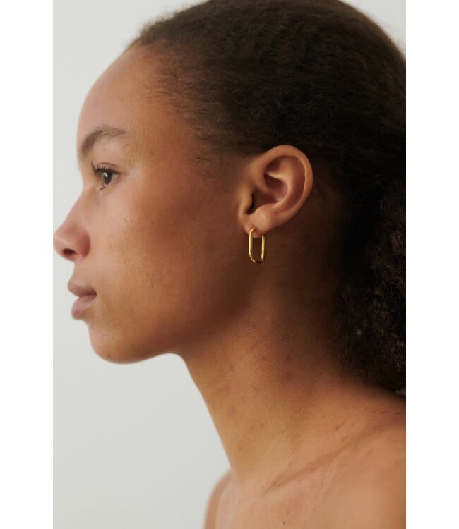 Pernille Corydon Soft Edge Huggies Gold Plated