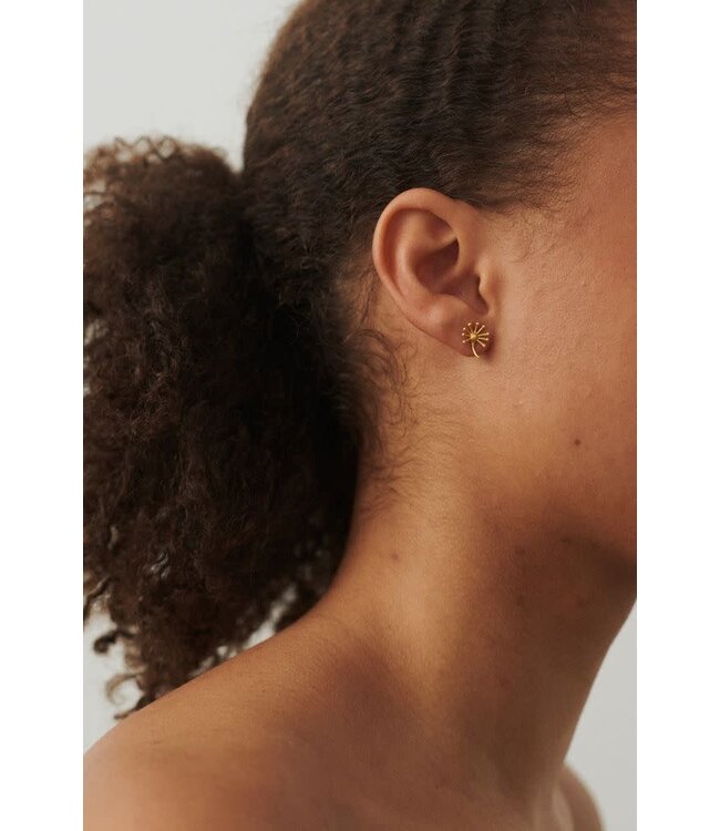 Pernille Corydon Dandelion Earsticks Gold Plated