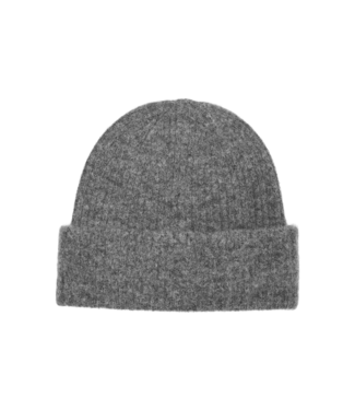 Selected Maline Lano Knit Beanie NOOS - Medium Grey  Melange