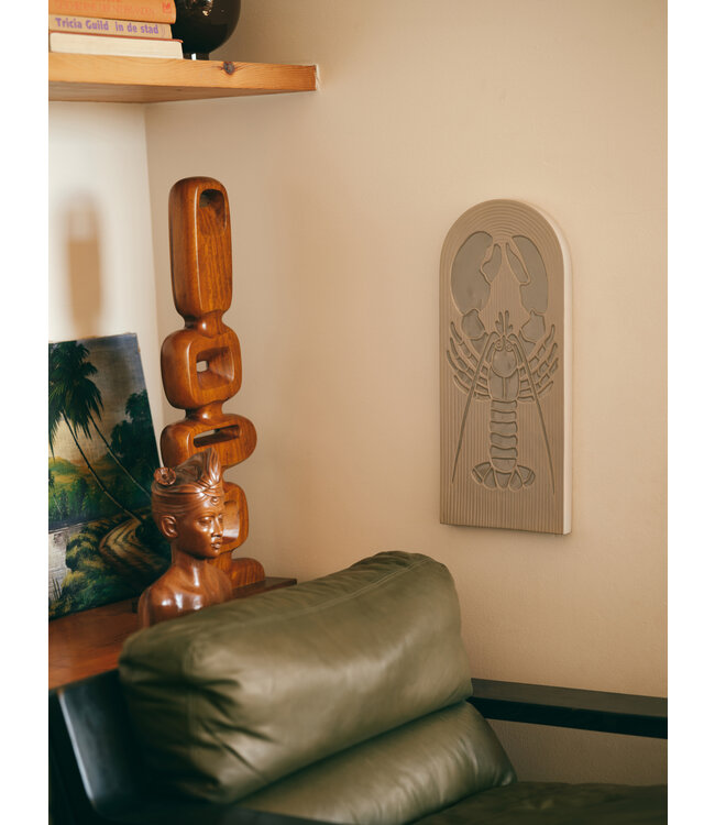 HKliving Stoneware wall tile lobster