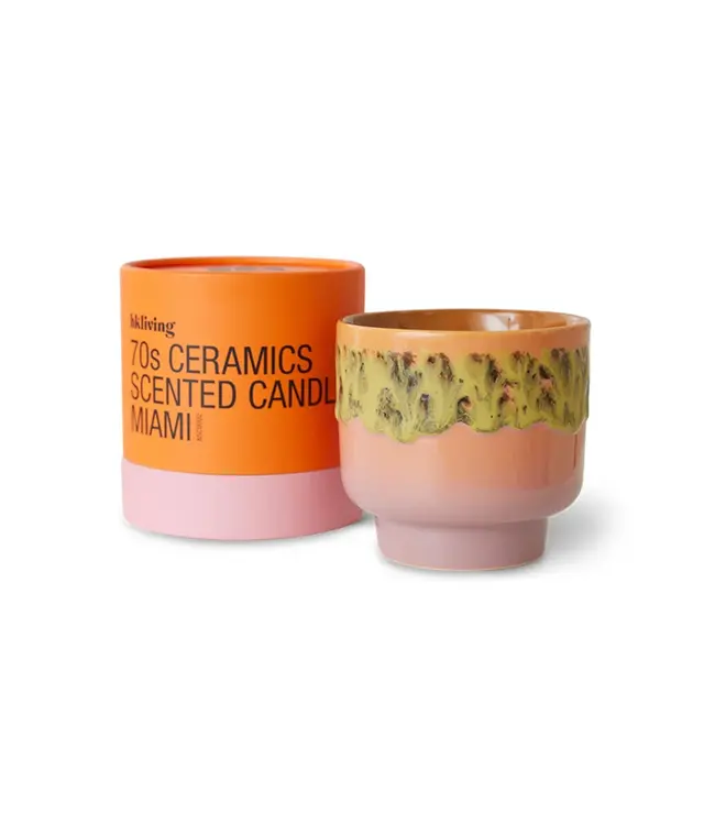 HKliving 70s ceramics: scented candle Miami