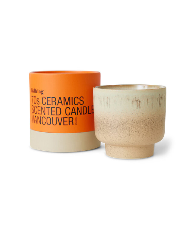 HKliving 70s ceramics: scented candle Vancouver