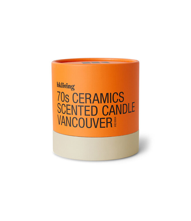 HKliving 70s ceramics: scented candle Vancouver