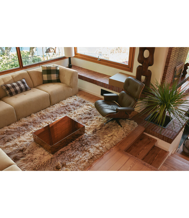 HKliving Mirror Block Coffee Table Smokey Brown (80x55cm)