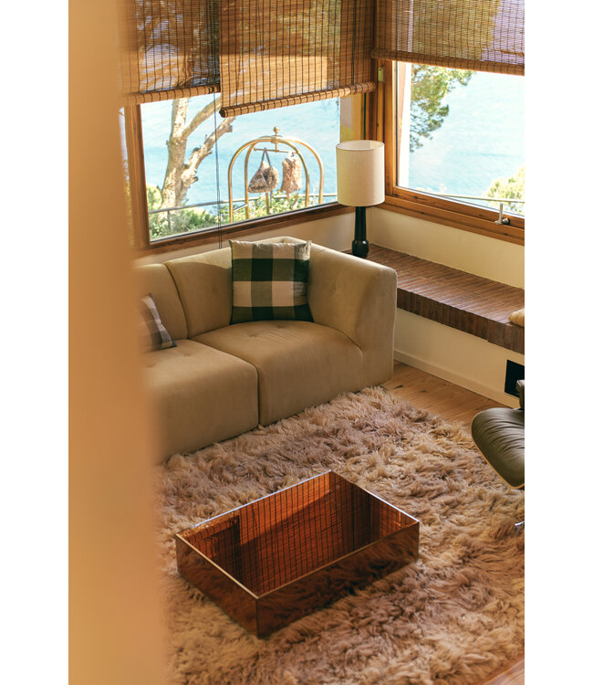 HKliving Mirror Block Coffee Table Smokey Brown (80x55cm)