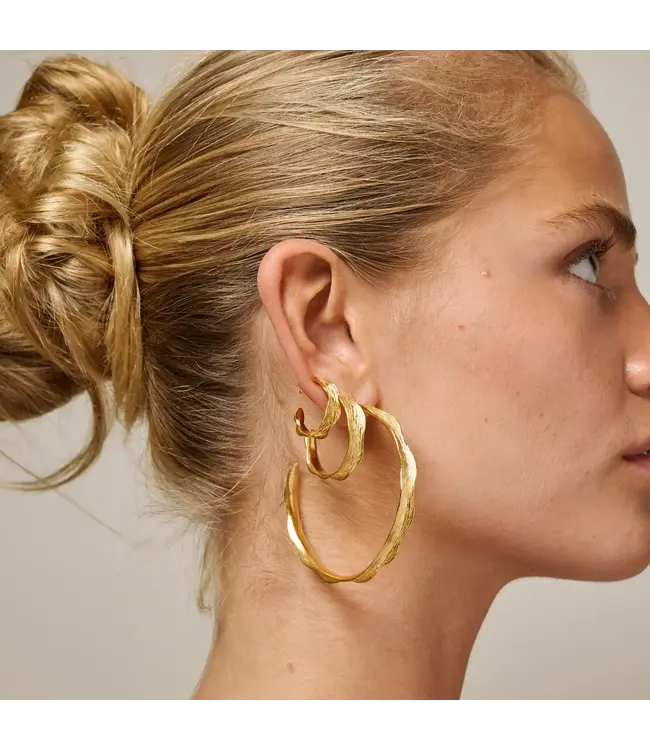 Enamel Ane Extra Large Hoops