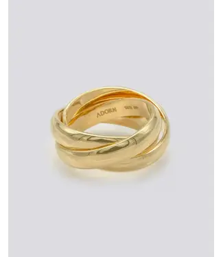 Adorn Gold-Vermeil ring / TRINITY 3 - size 17/53