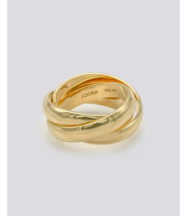 Adorn Gold-Vermeil ring / TRINITY 3 - size 17/53