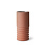 HKliving Handcarved terracotta tube vase