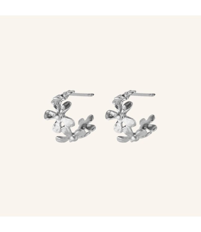 Pernille Corydon Wild Poppy Hoops Silver