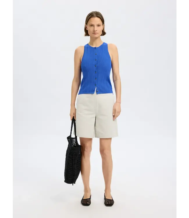 Selected Femme Trixie SL Knit Button Top