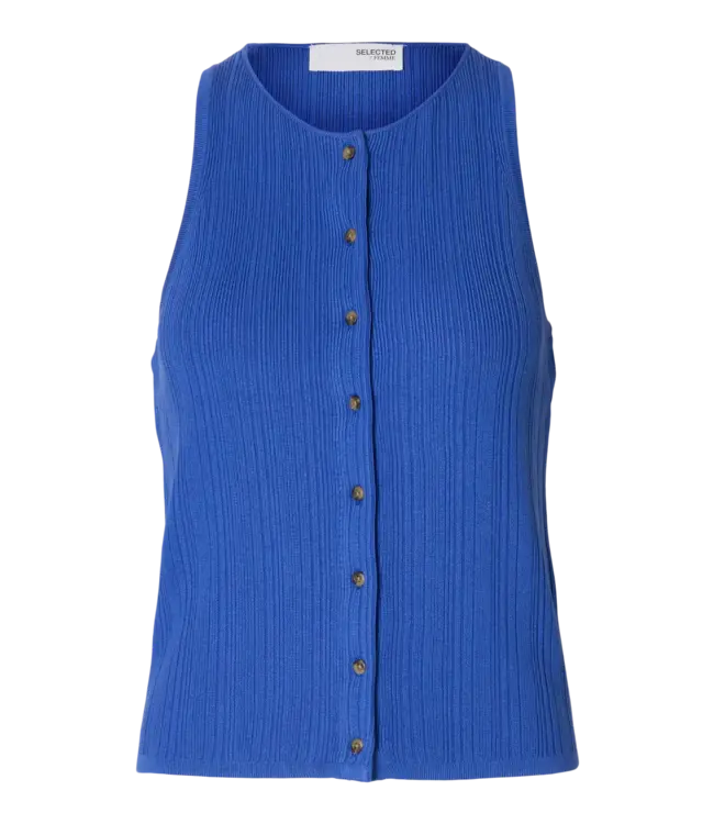 Selected Femme Trixie SL Knit Button Top