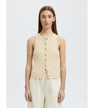 Selected Femme Trixie SL Knit Button Top