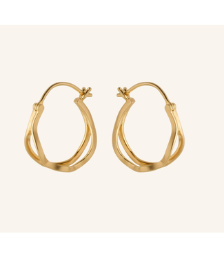 Pernille Corydon Stream hoops gold plated