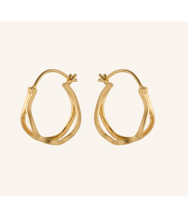 Pernille Corydon Stream hoops gold plated