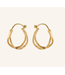 Pernille Corydon Stream hoops gold plated