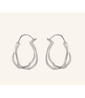 Pernille Corydon Stream hoops silver