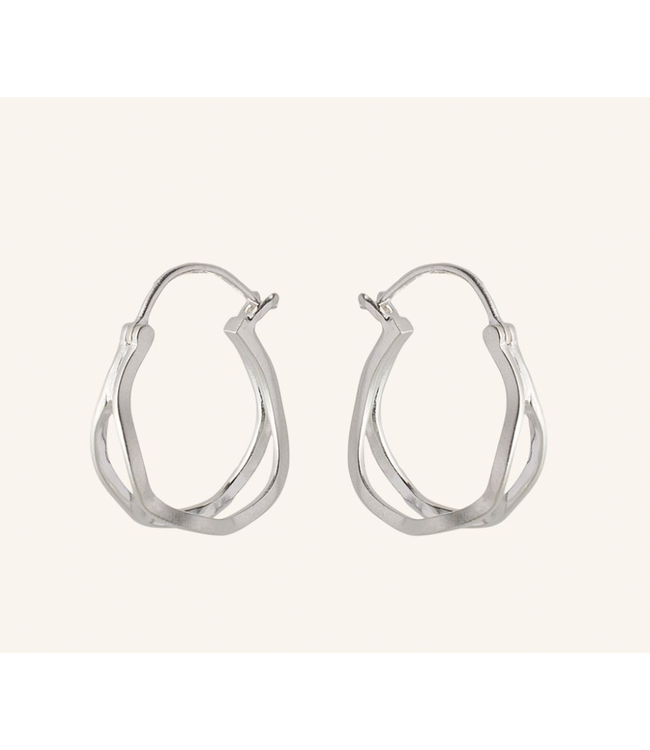 Pernille Corydon Stream hoops silver