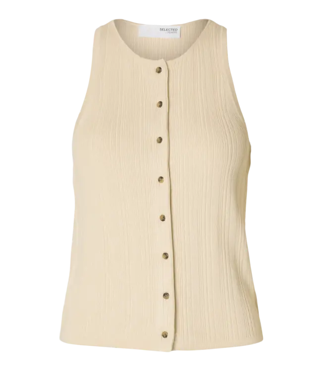 Selected Femme Trixie SL Knit Button Top