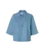 Selected Femme Liva Kori 2/4 Boxi Polo Denim Shirt