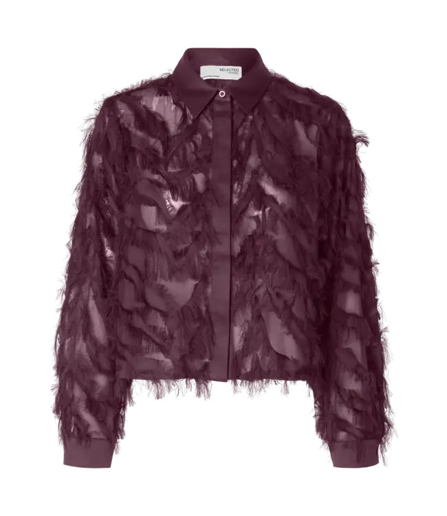 Selected Femme Myline Fluffy Cropped Shirt