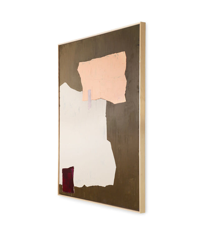 HKliving Abstract painting mustard/nude 100x120cm