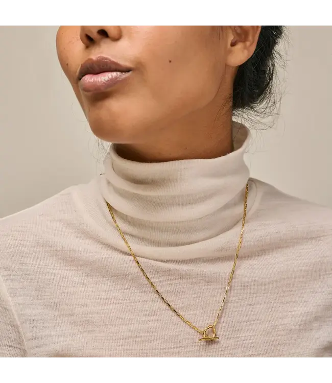 Enamel Necklace, Noel, gold plated 50 cm