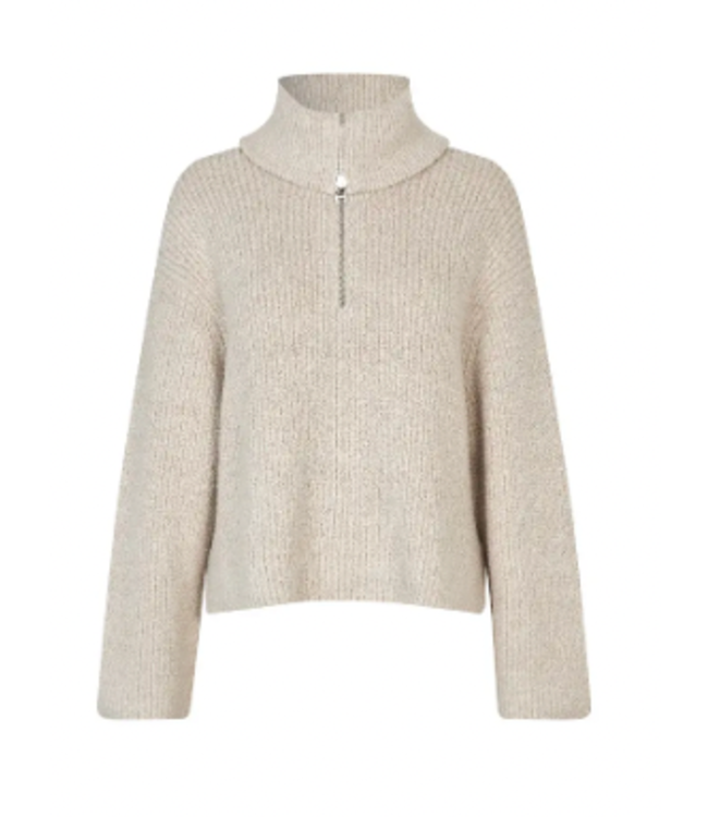 Second Female Gerda knit zip collar