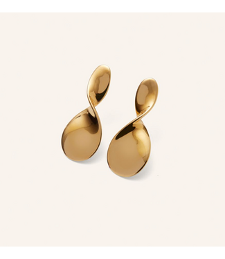 Pernille Corydon Small La Pausa Earrings - Gold plated brass
