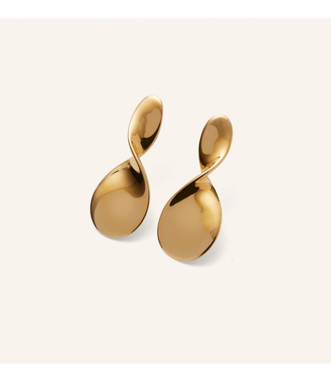 Pernille Corydon Small La Pausa Earrings - Gold plated brass