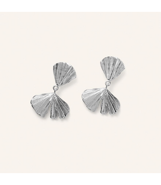 Pernille Corydon Autumn Leaf Earrings - Recycled sterling silver