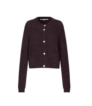 Second Female Andrea Knit Rib LS Cardigan
