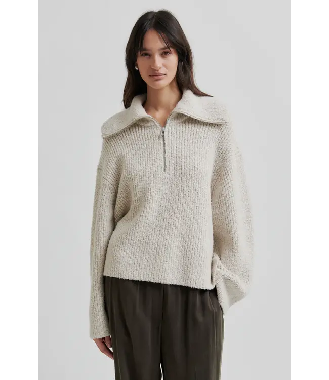 Second Female Gerda knit zip collar