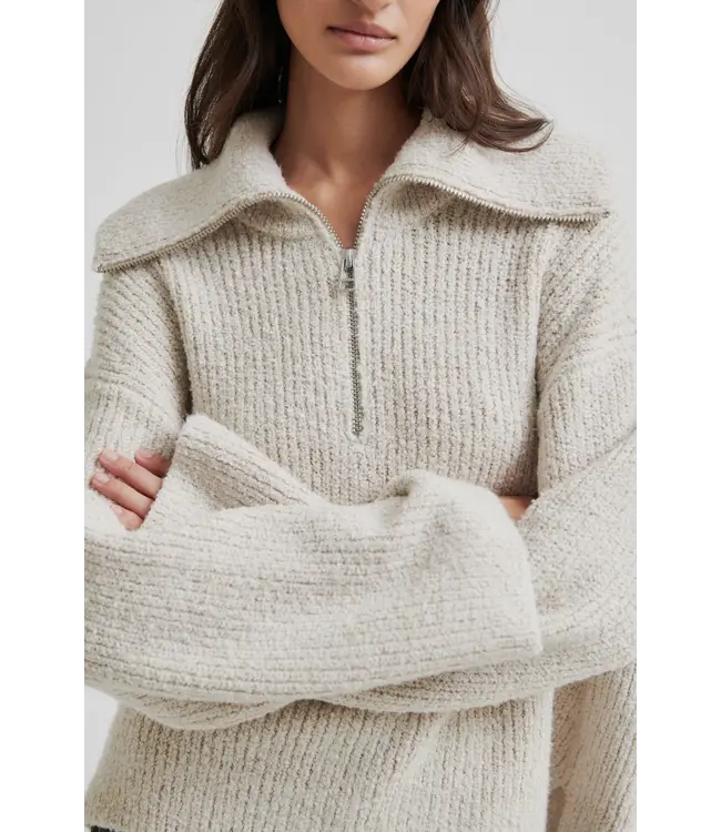 Second Female Gerda knit zip collar