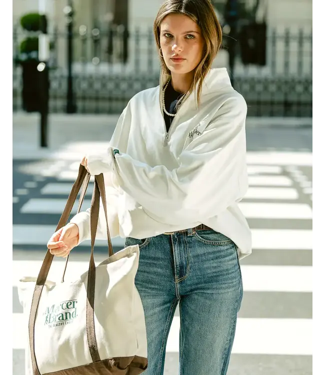 Mercer Amsterdam The Mercer Canvas Bag - White/Brown