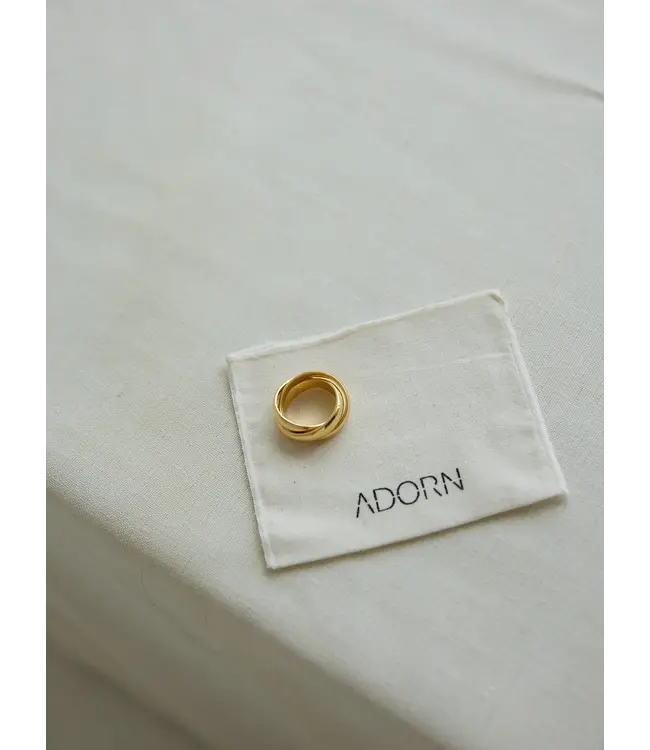 Adorn Gold-Vermeil ring / TRINITY 3 - size 17/53