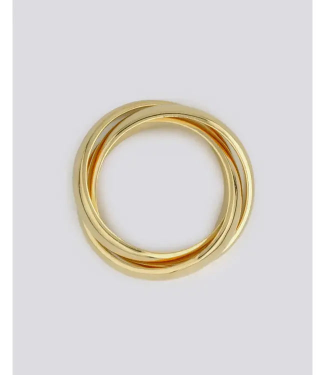 Adorn Gold-Vermeil ring / TRINITY 3 - size 17/53