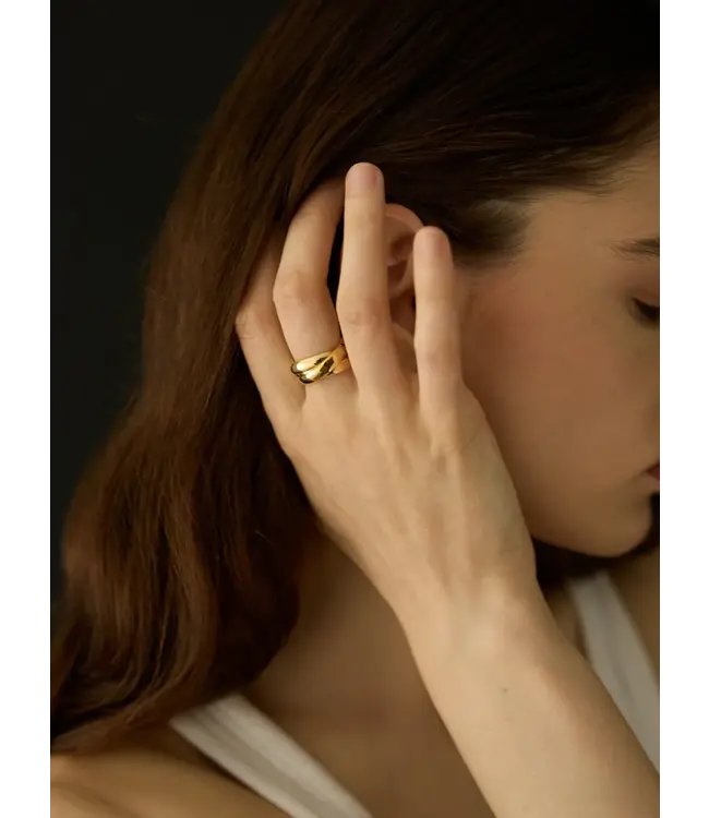 Adorn Gold-Vermeil ring / TRINITY 3 - size 17/53