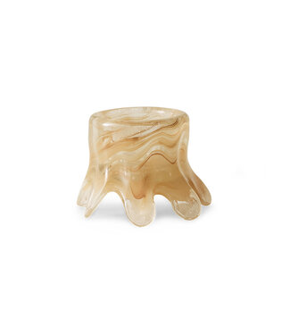 HKliving Candle holder low, cream