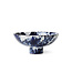 HKliving Ceramic bowl on base, indigo