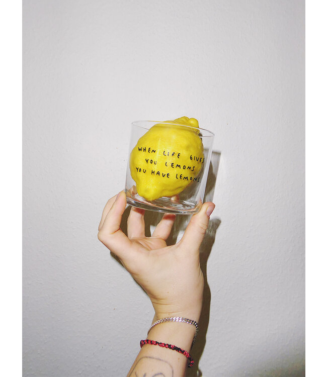 Yahya Studio When life gives you lemons  - Medium Glass, 350ML