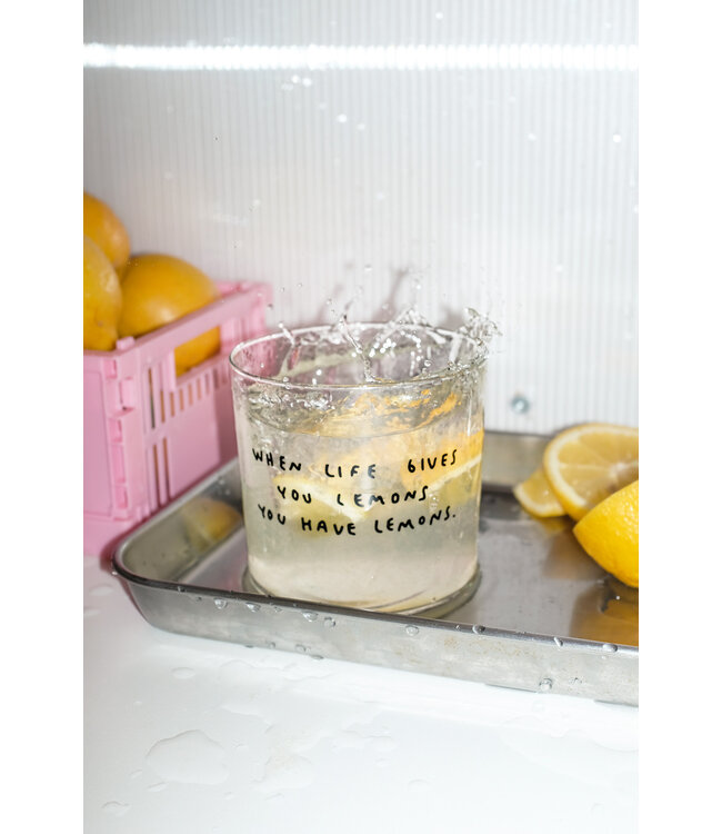 Yahya Studio When life gives you lemons  - Medium Glass, 350ML