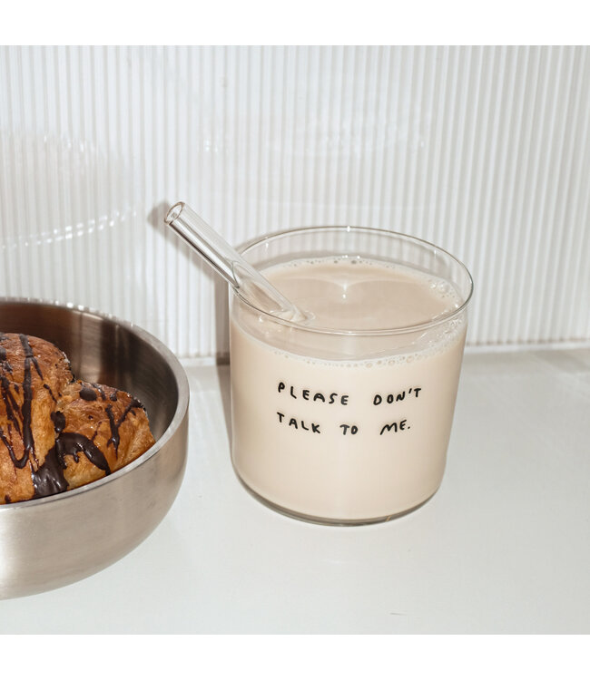 Yahya Studio Please do'n talk to me  - Medium Glass, 350ML