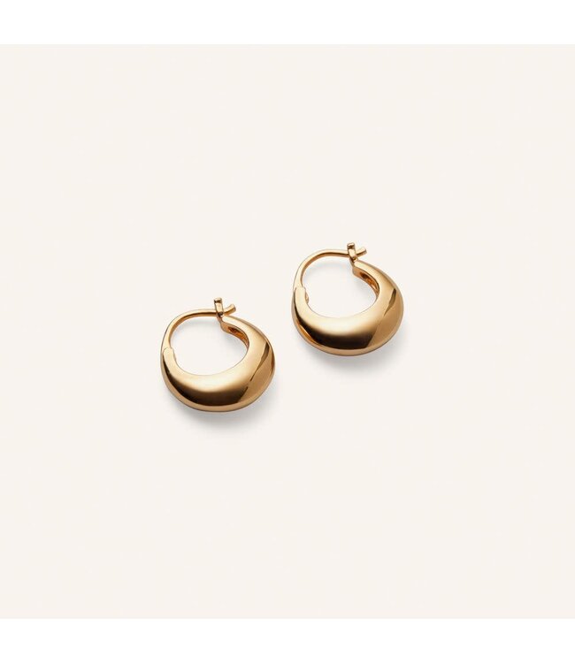 Pernille Corydon Small Atlas Earrings - Gold plated brass