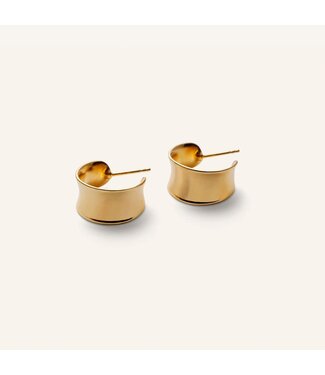 Pernille Corydon Reflection Hoops - Gold plated brass