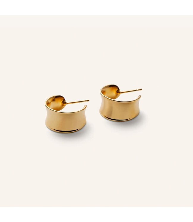 Pernille Corydon Reflection Hoops - Gold plated brass