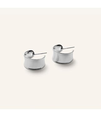 Pernille Corydon Reflection Hoops -Silver brass