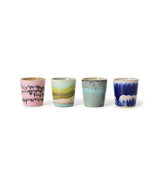 HKliving 70s ceramics: egg cups vibrance, set of 4
