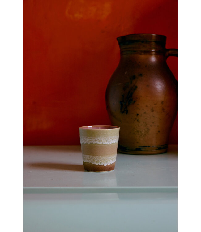 HKliving 70s ceramics coffee mug umber