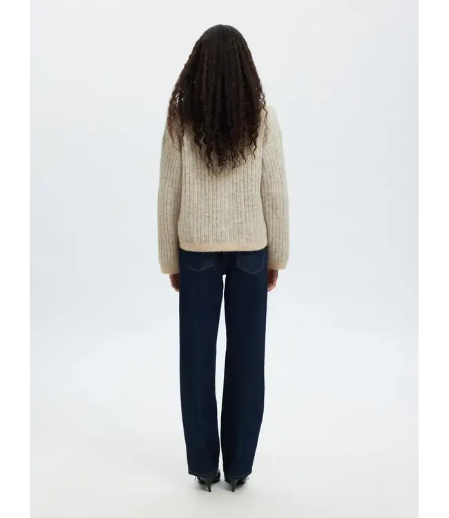 Selected Falva Knit Stripe V-cardigan